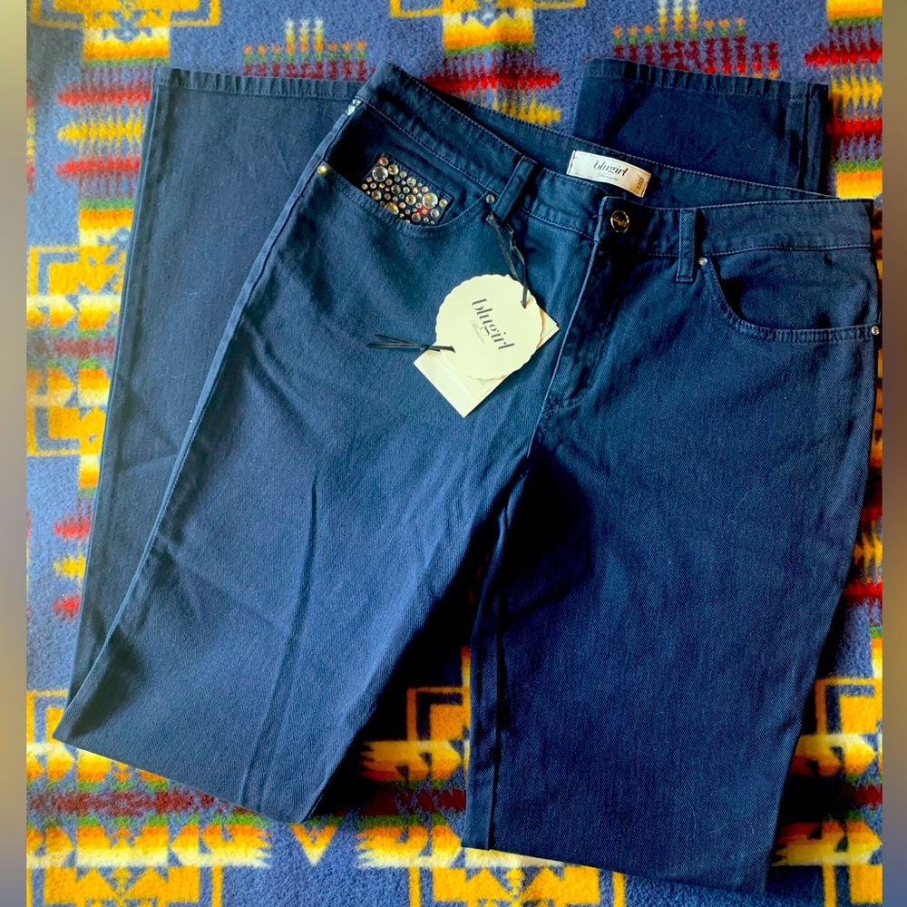 Brand New Bootcut Jeans with Rhinestones by Bluemarine
